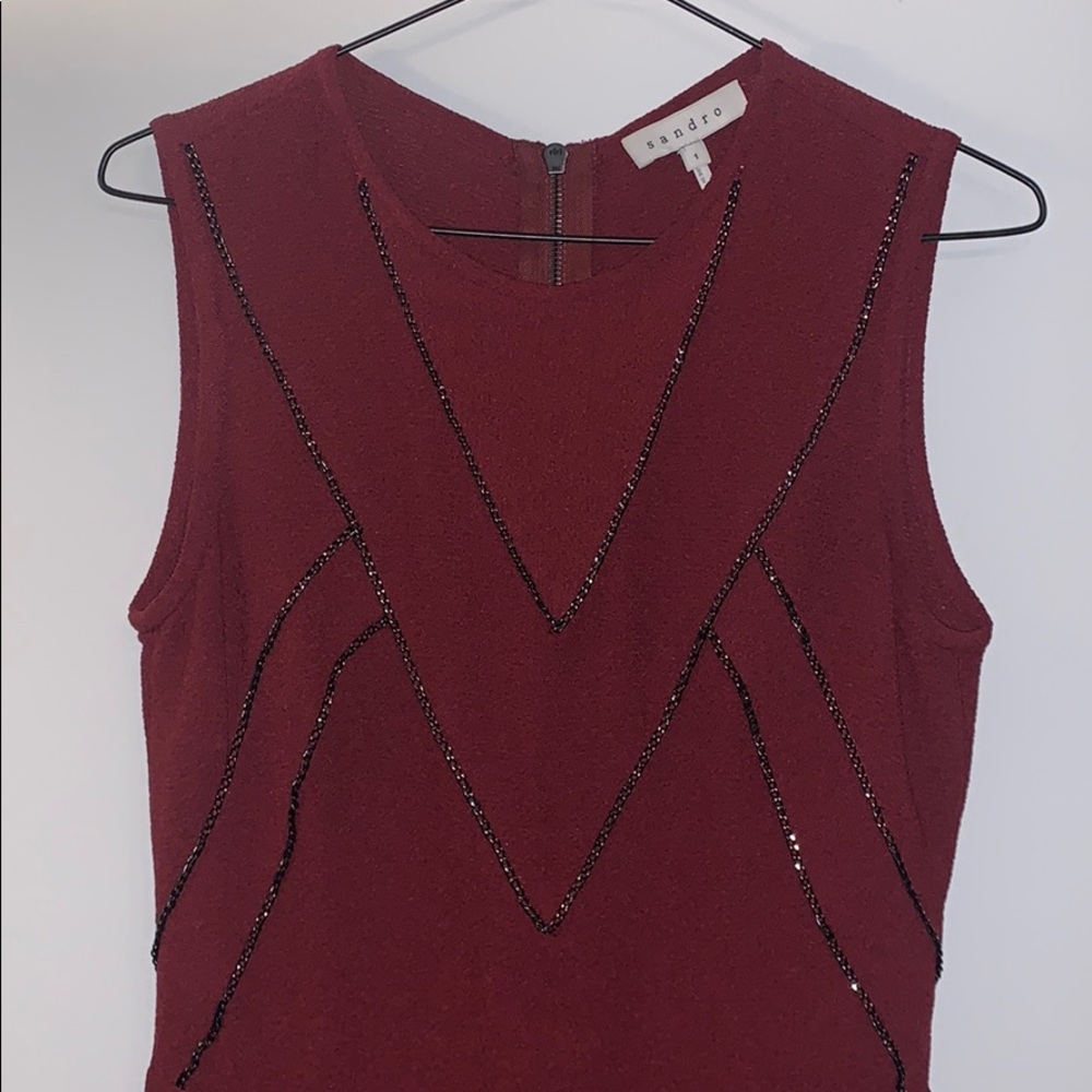 Sandro burgundy dress